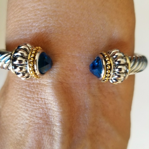 Brand new Silver bracelet,  Aquamarine stone - Picture 2 of 7